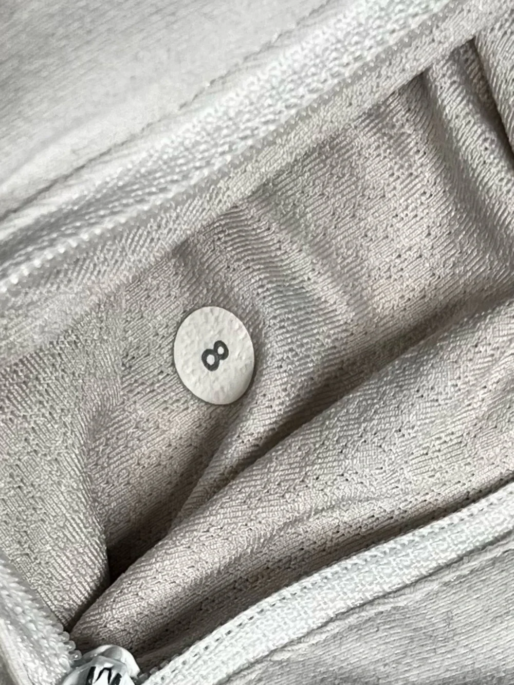 Lululemon Define Athletic Full Zip Jacket Stucco Beige Grey Women's Size 8